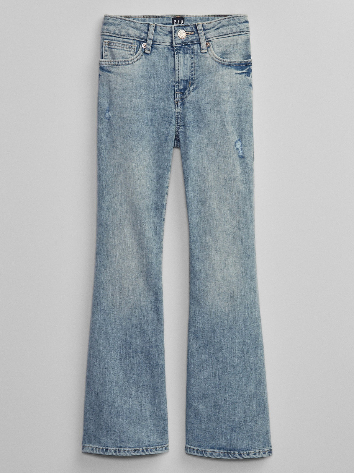 Açık Mavi High Rise '70s Flare Jean Pantolon