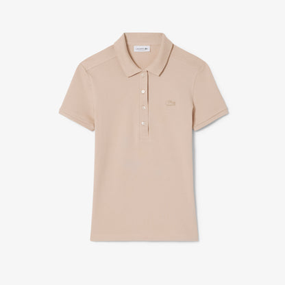 Lacoste L.12.d Kadın Slim Fit Bej Polo