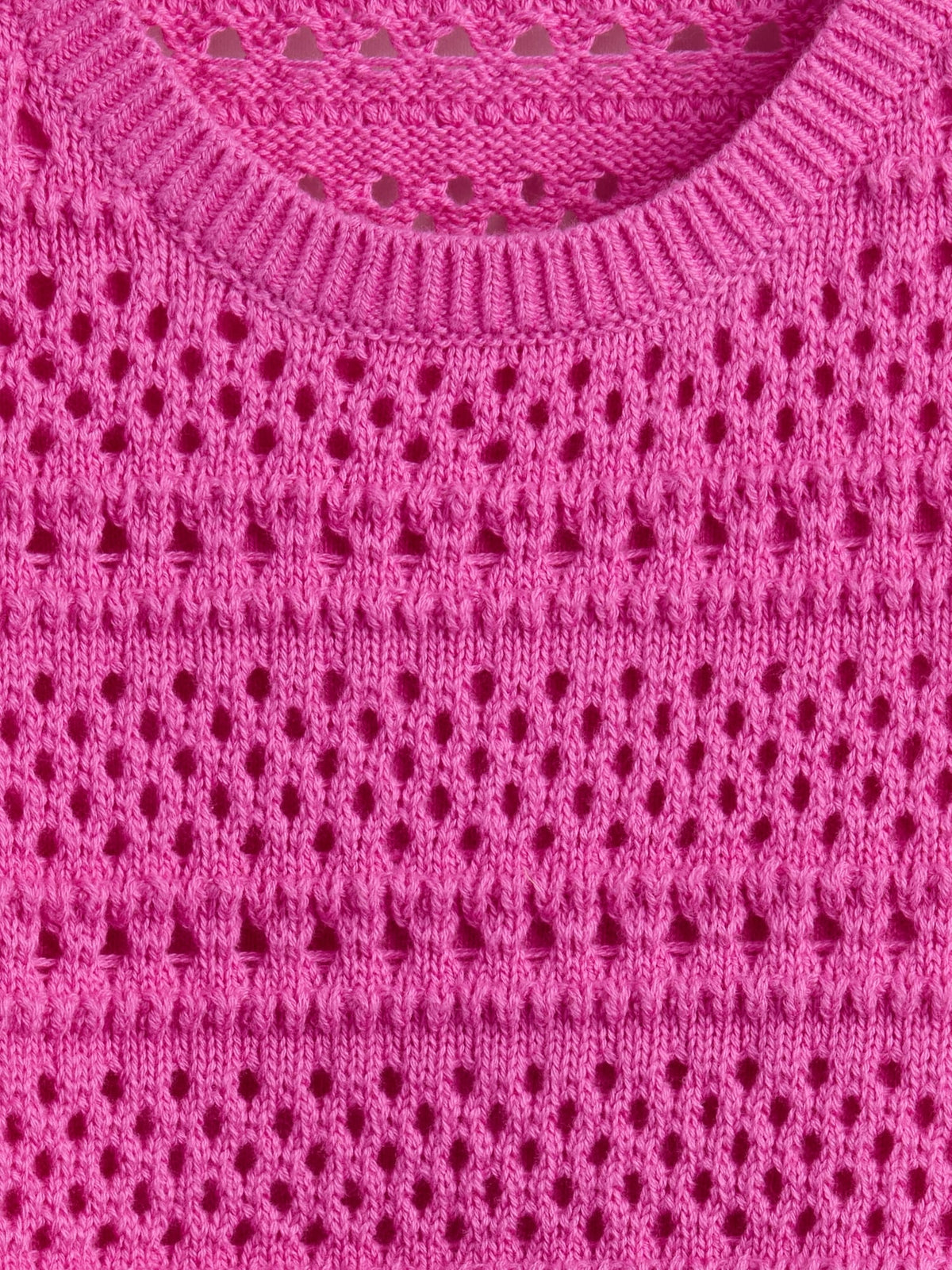Pembe Kroşe Kolsuz Üst