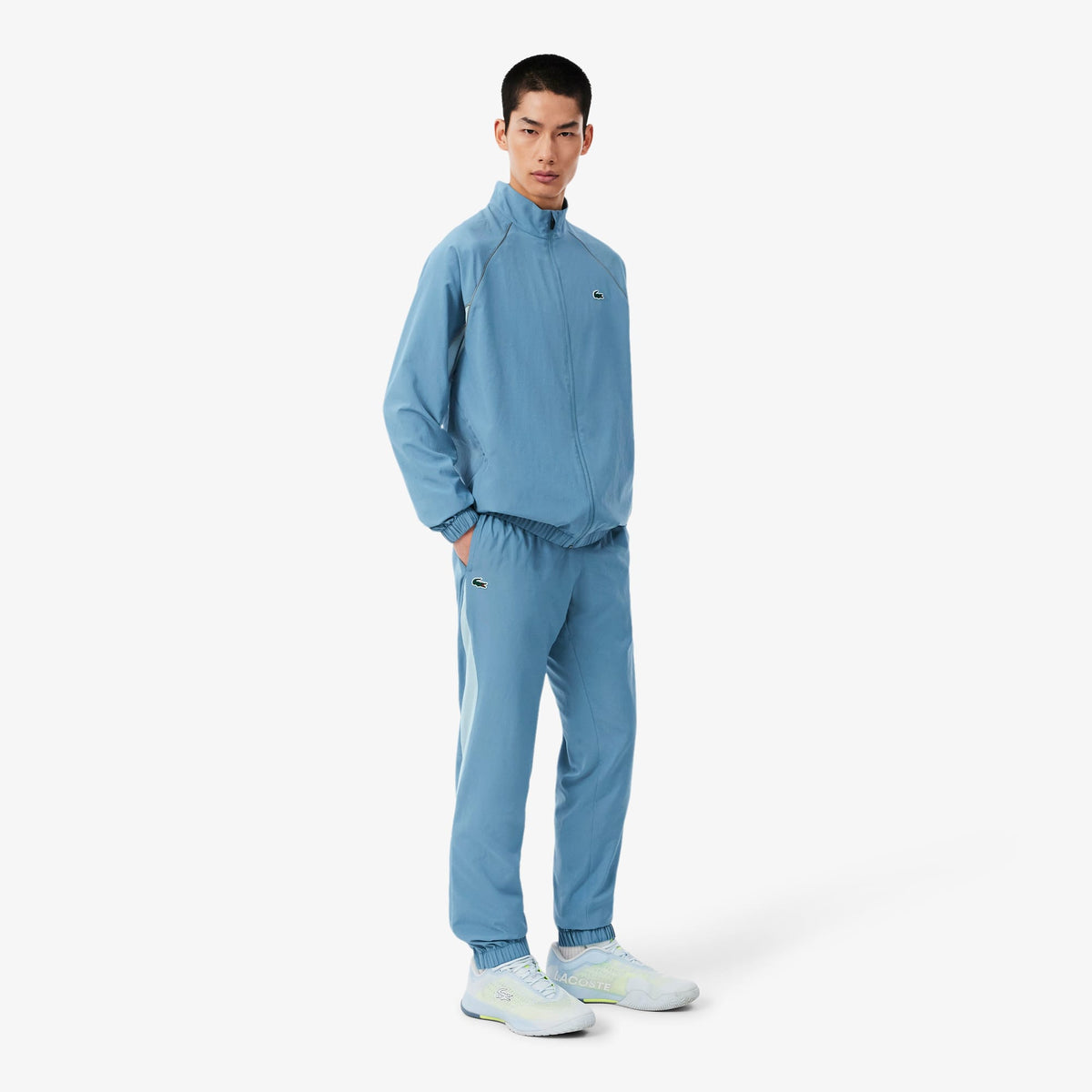 Lacoste Erkek Regular Fit Uzun Kollu Fermuarlı Mavi Eşofman Takımı