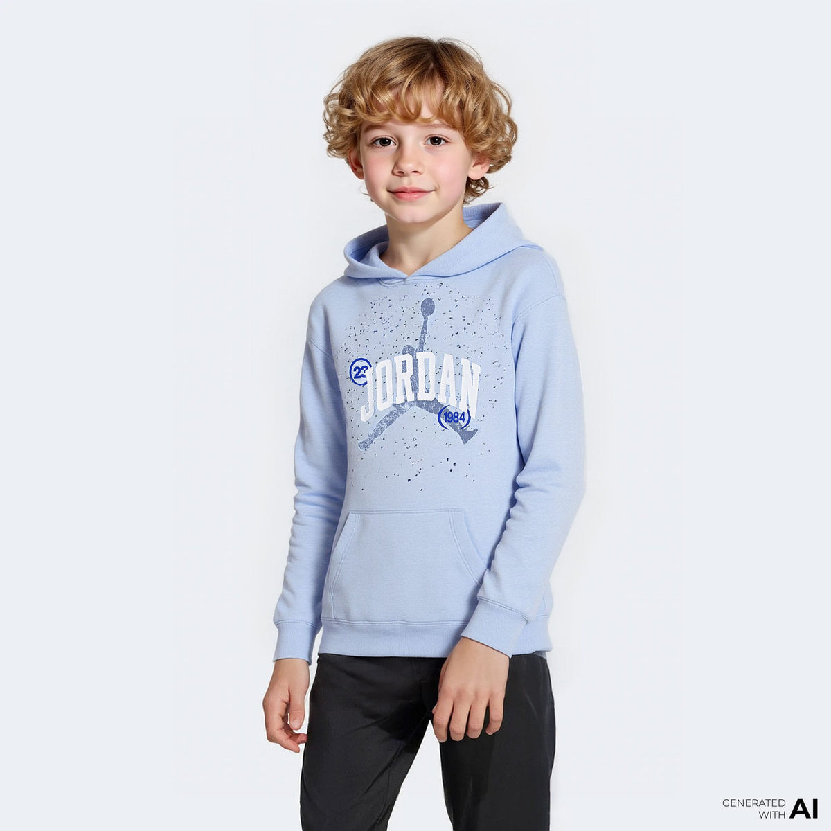 Jordan French Terry Jumpman Çocuk Mavi Sweatshirt