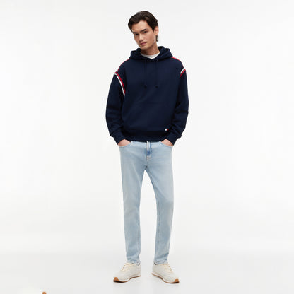 Tommy Hilfiger Relaxed Tape Erkek Lacivert Sweatshirt