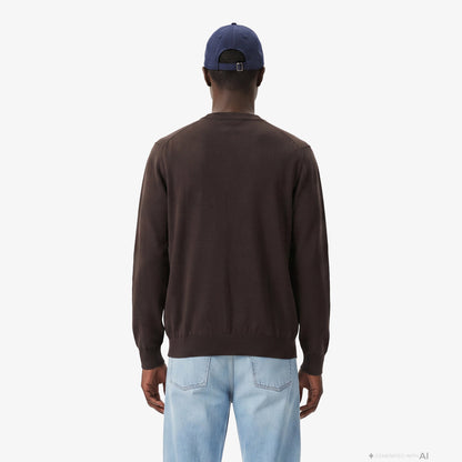 Lacoste Regular Fit Erkek Kahverengi Kazak