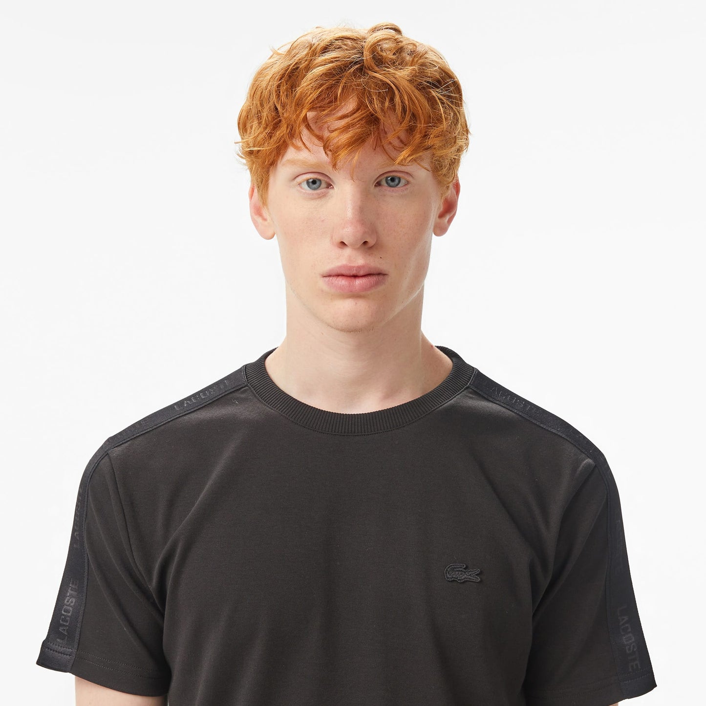 Lacoste Erkek Oversize Fit Bisiklet Yaka Siyah T-shirt