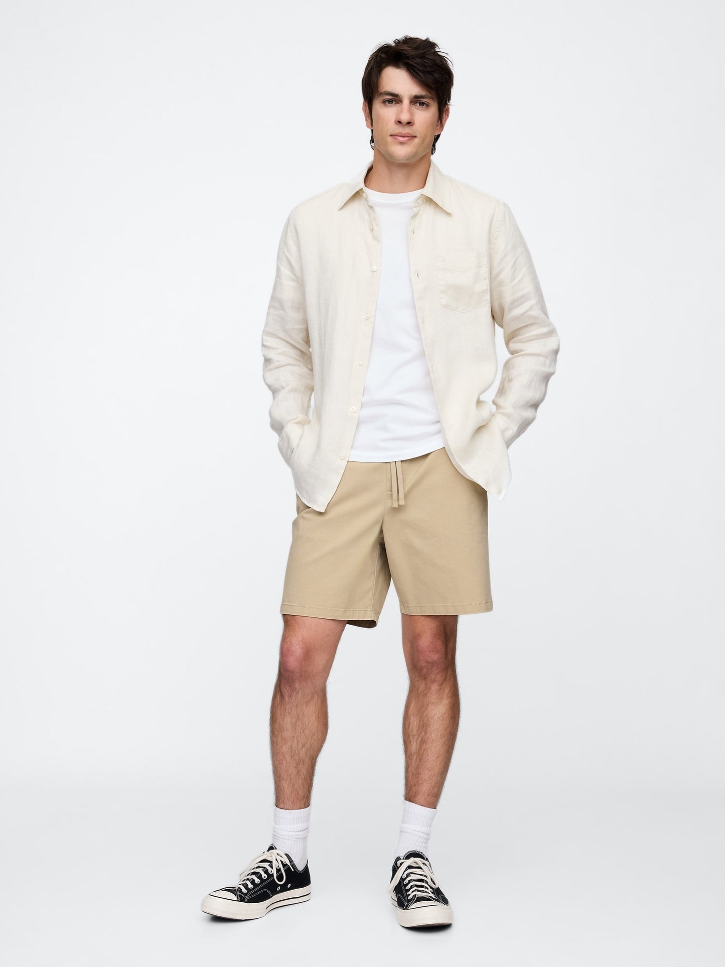 Açık Kahverengi 7 Essential Pull-on Khaki Şort