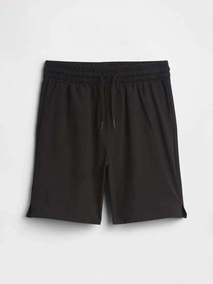 Siyah Relaxed Pull-on Performans Şort