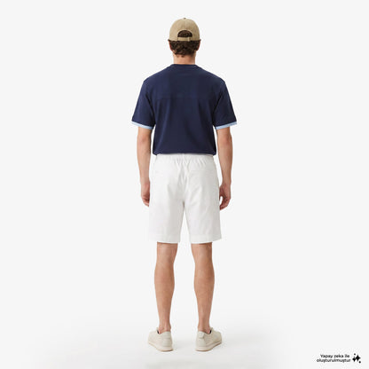 House Of Superstep X Lacoste Kapsul Koleksiyon Erkek Beyaz Şort
