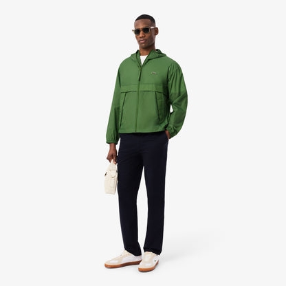 Lacoste Erkek Kapüşonlu Yeşil Yağmurluk