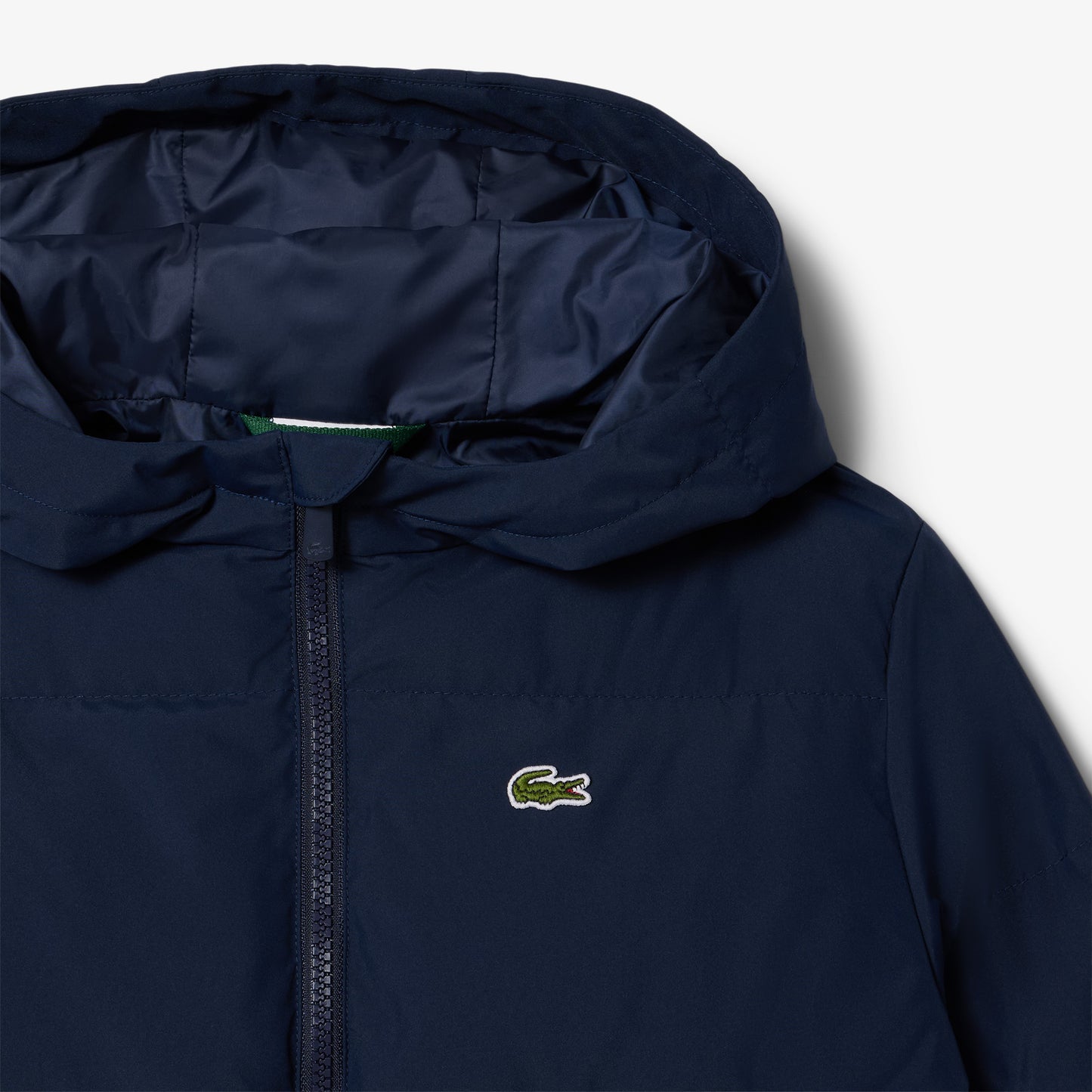 Lacoste Çocuk Kapüşonlu Lacivert Şişme Mont
