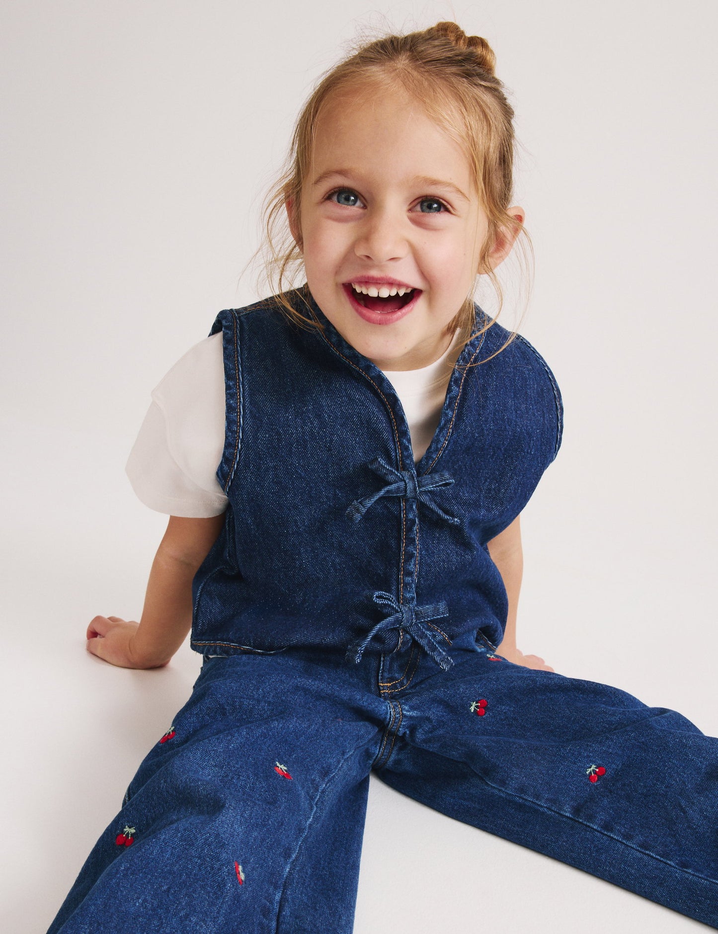 Pamuklu Denim Yelek