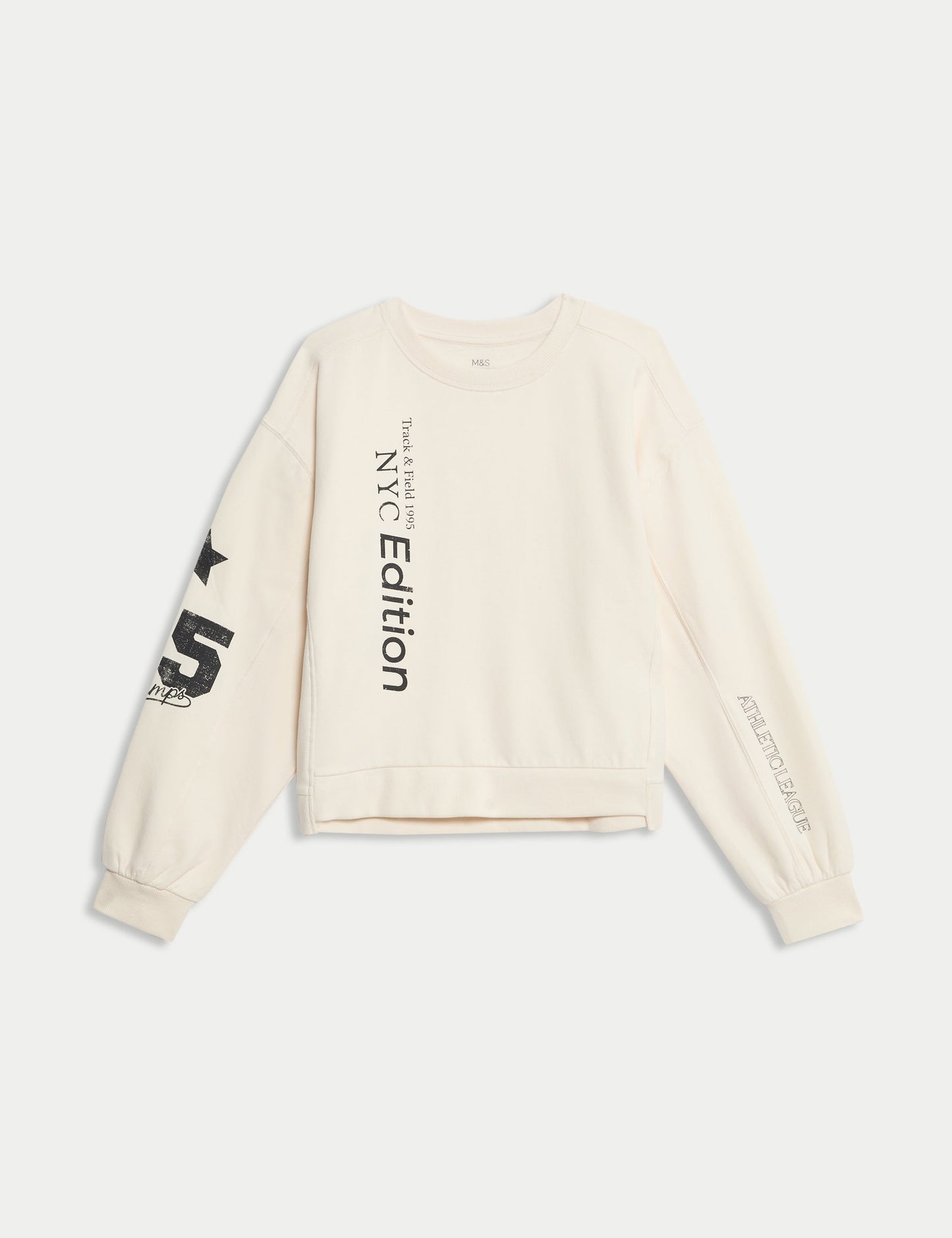 Pamuk Karışımlı Sloganlı Sweatshirt (6-16 Yaş)