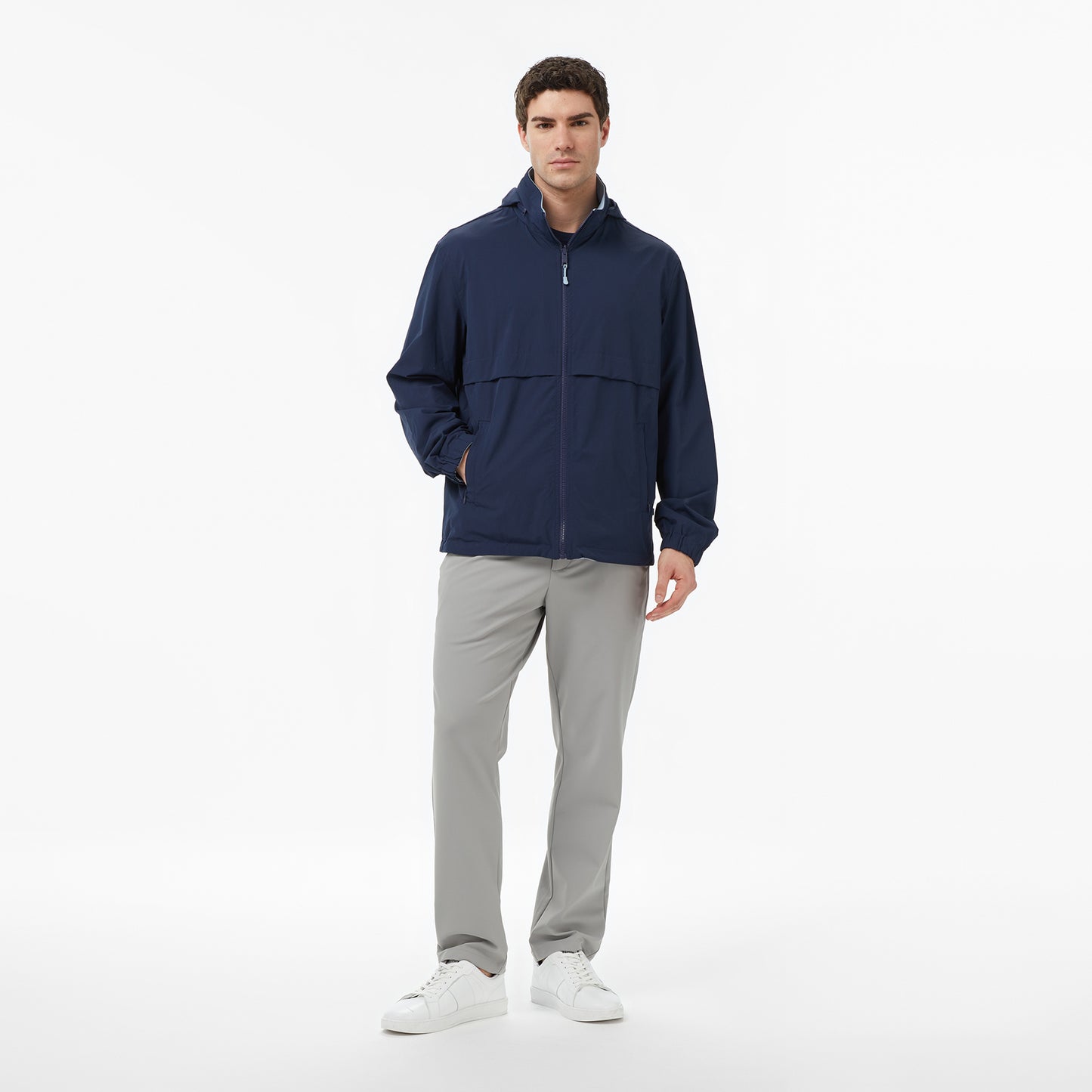 Nautica Erkek Lacivert Regular Fit Dik Yaka Çift Taraflı Su Itici Mont