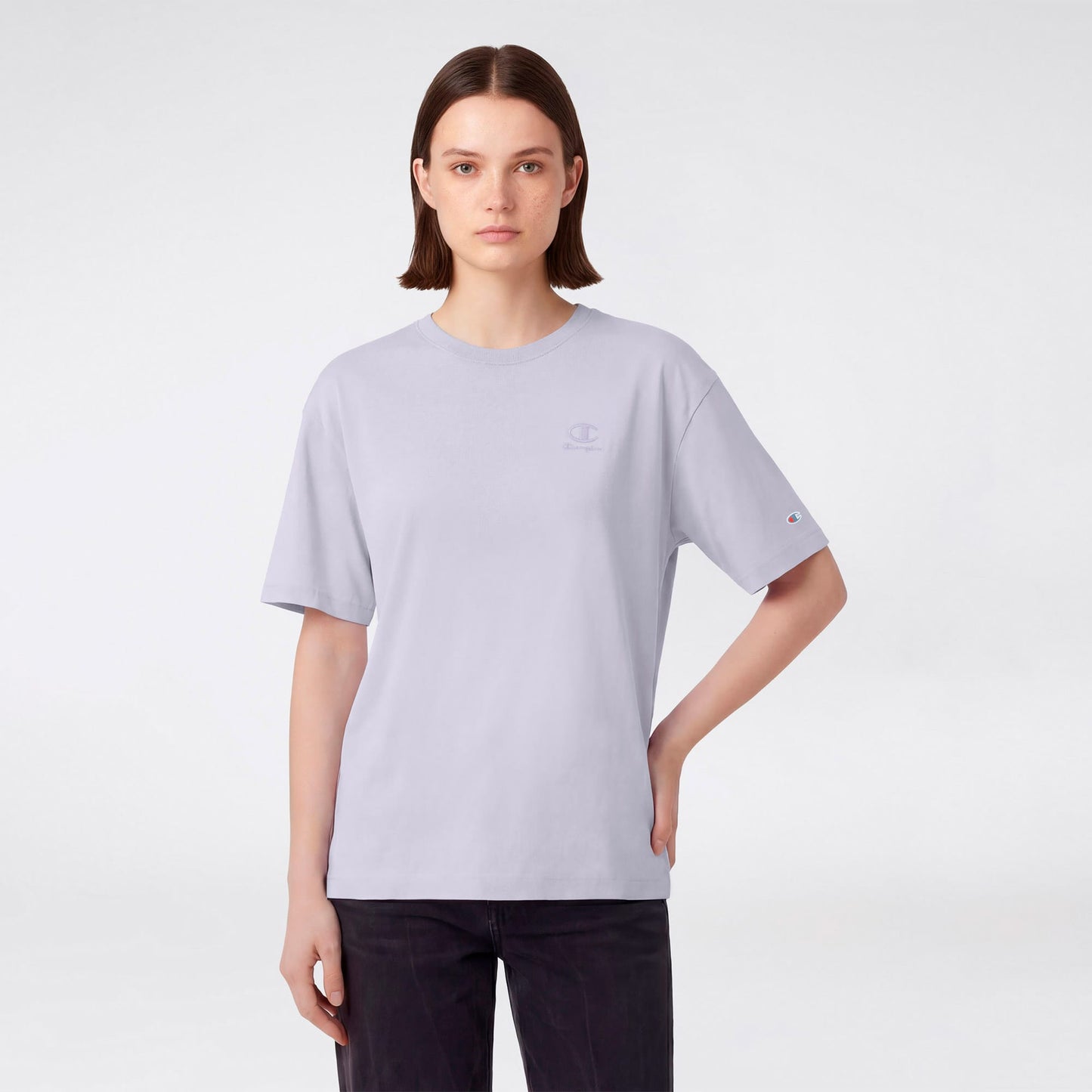Champion Crewneck Kadın Mor T-shirt