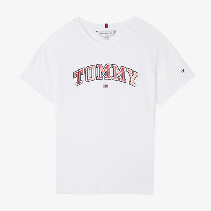 Tommy Hilfiger Varsiy Foil Çocuk Beyaz T-shirt