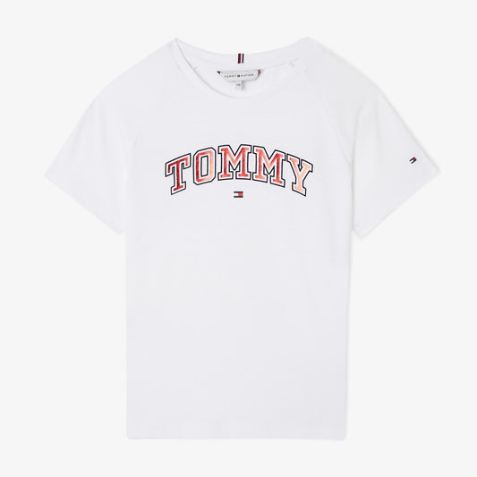 Tommy Hilfiger Varsiy Foil Çocuk Beyaz T-shirt
