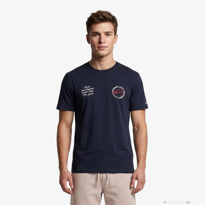 Tommy Hilfiger Signature Erkek Lacivert T-shirt
