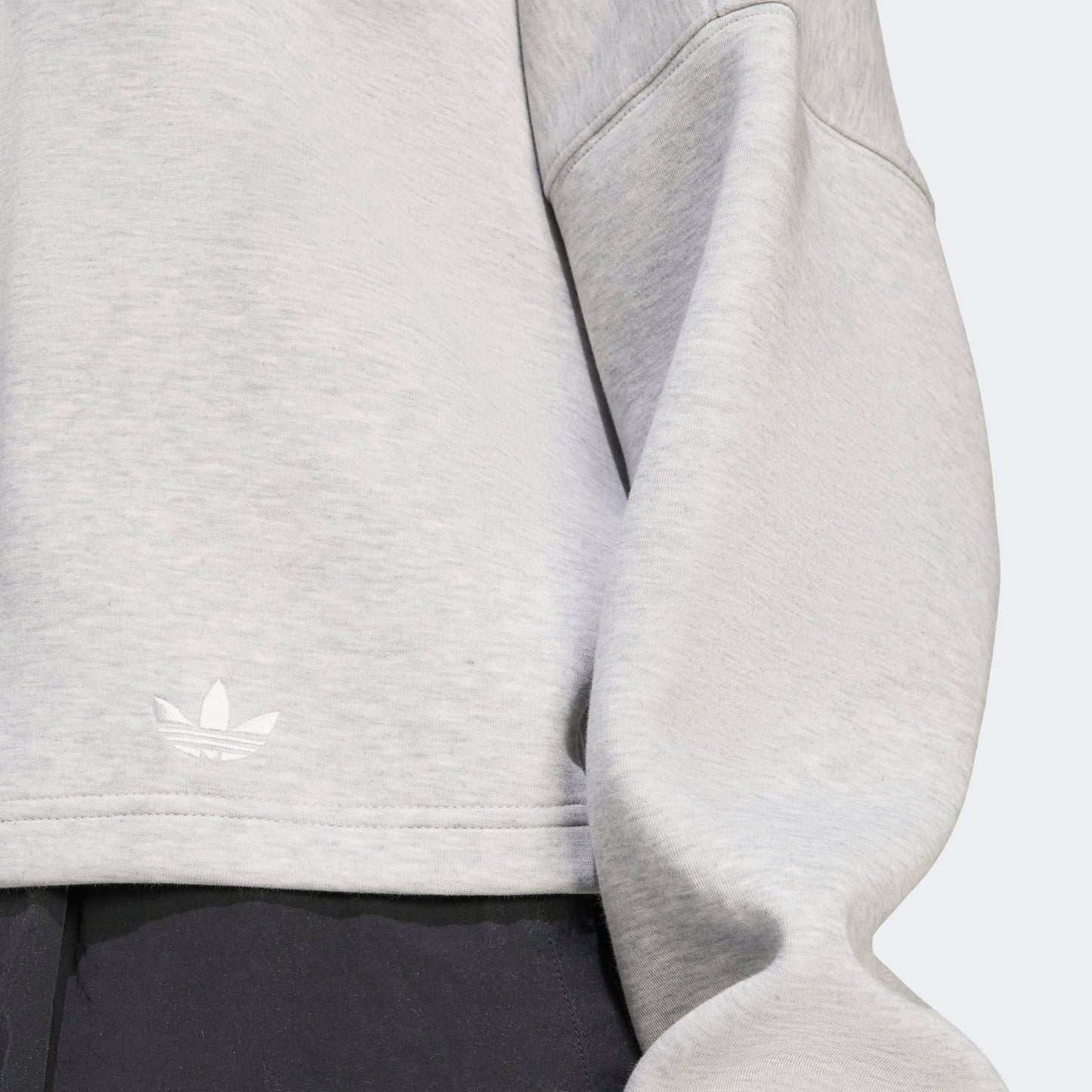 Adidas 3 Stripes Kadın Gri Hoodie