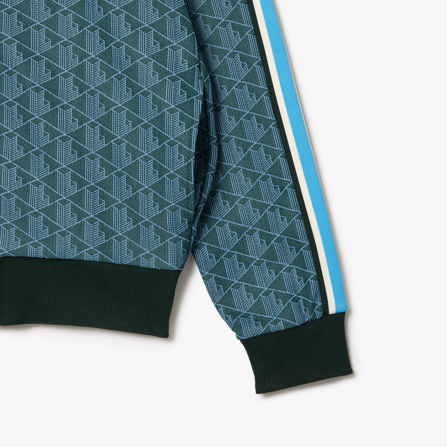 Lacoste Regular Fit Fermuarlı Monogram Erkek Yeşil Sweatshirt