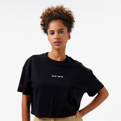 United4 Kadın Siyah T-shirt