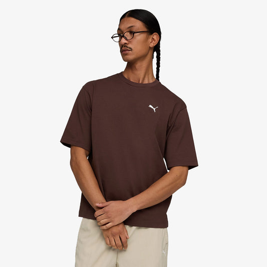 Puma Wardrobe Essentials Boxy Erkek Kahverengi T-shirt