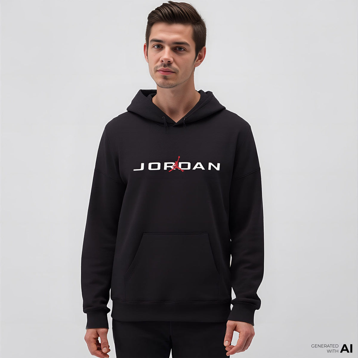 Jordan Baseline French Terry Printed Çocuk Siyah Hoodie