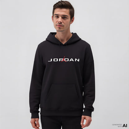 Jordan Baseline French Terry Printed Çocuk Siyah Hoodie