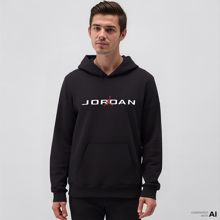 Jordan Baseline French Terry Printed Çocuk Siyah Hoodie