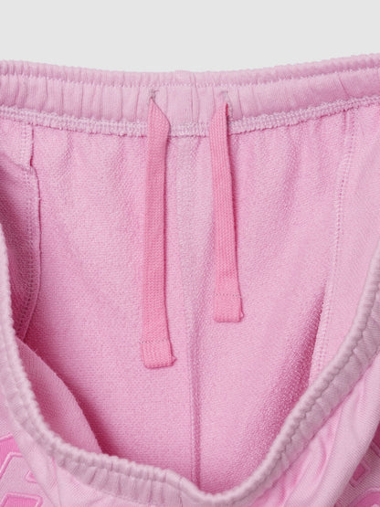 Açık Pembe Fransız Havlu Kumaş 1969 Logo Baggy Eşofman Altı