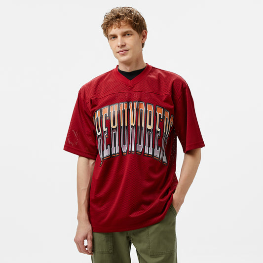 The Hundreds Division Football Jersey Erkek Bordo T-shirt