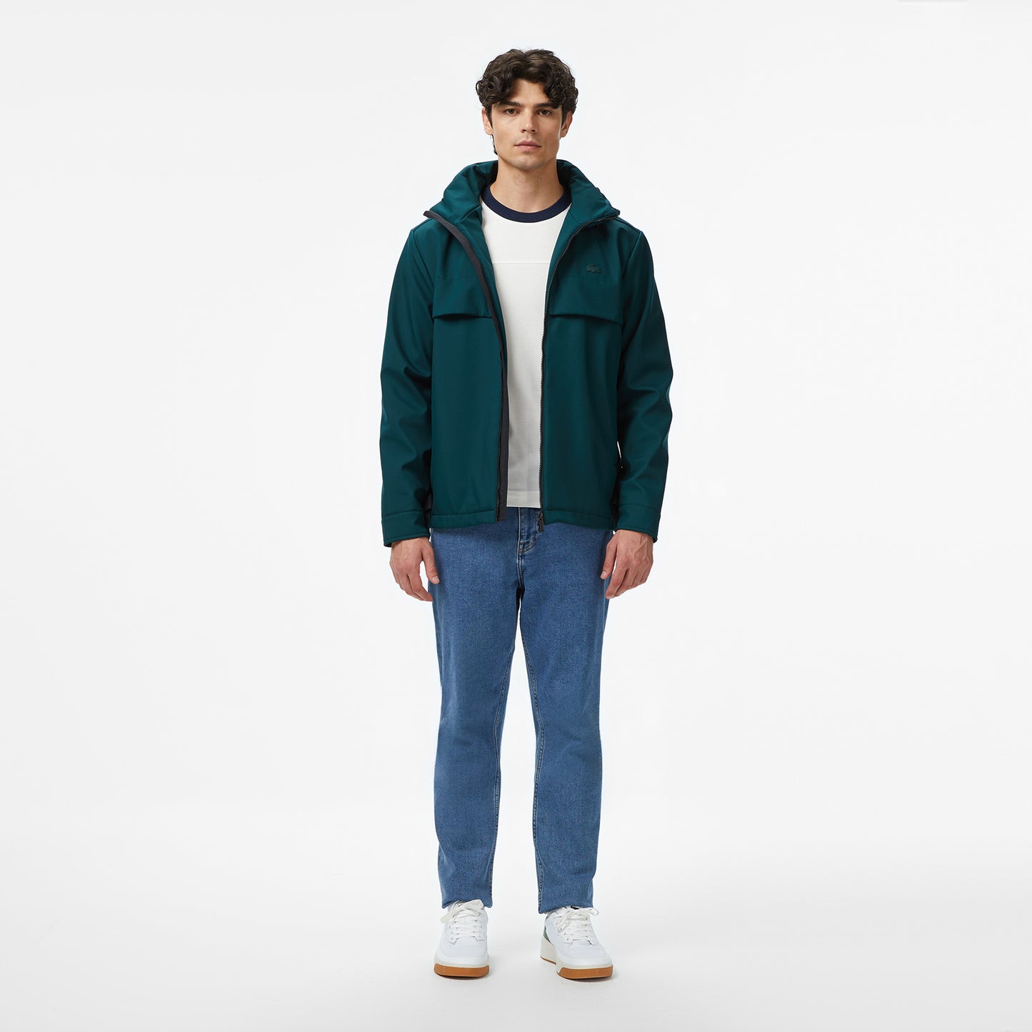 Lacoste Erkek Kapüşonlu Koyu Yeşil Yağmurluk