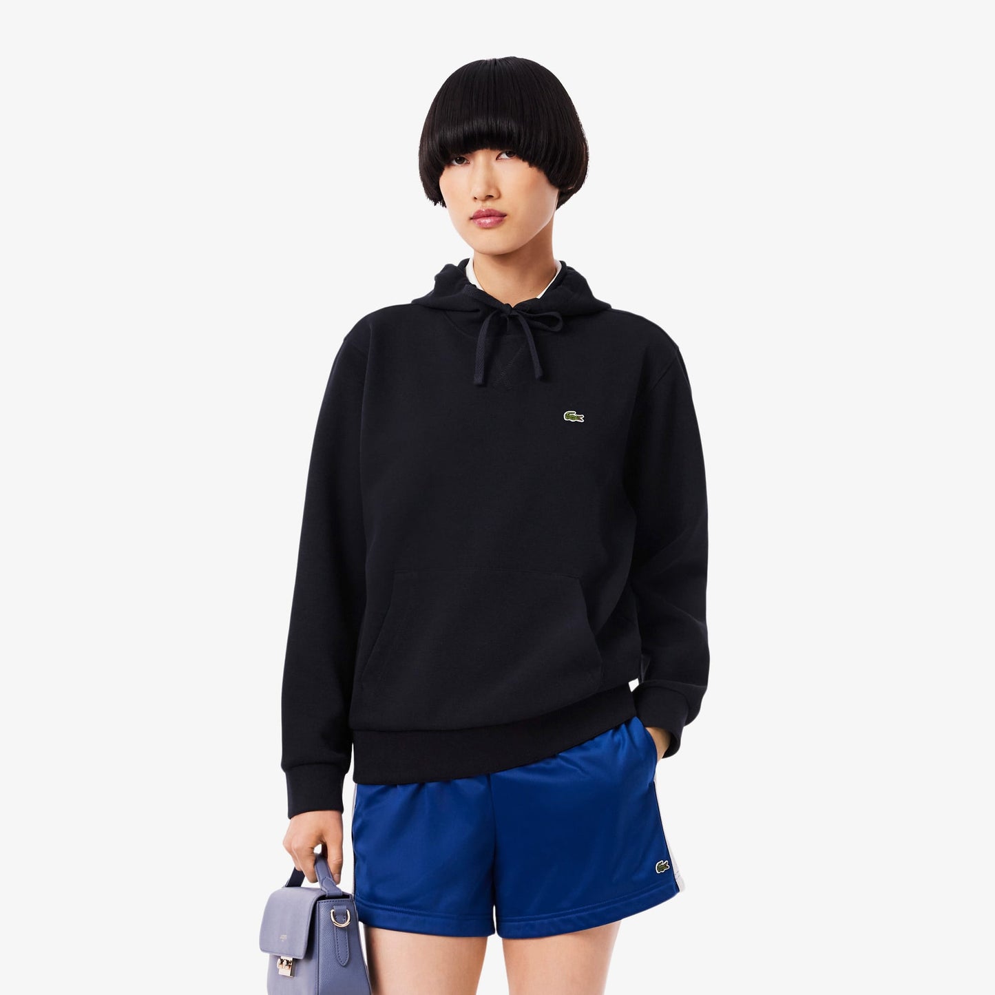 Lacoste Kadın Relaxed Fit Kapüşonlu Lacivert Sweatshirt
