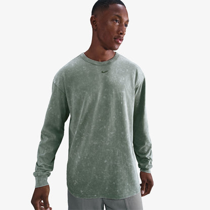 Nike Sportswear Premium Essentials Erkek Yeşil Uzun Kollu T-shirt