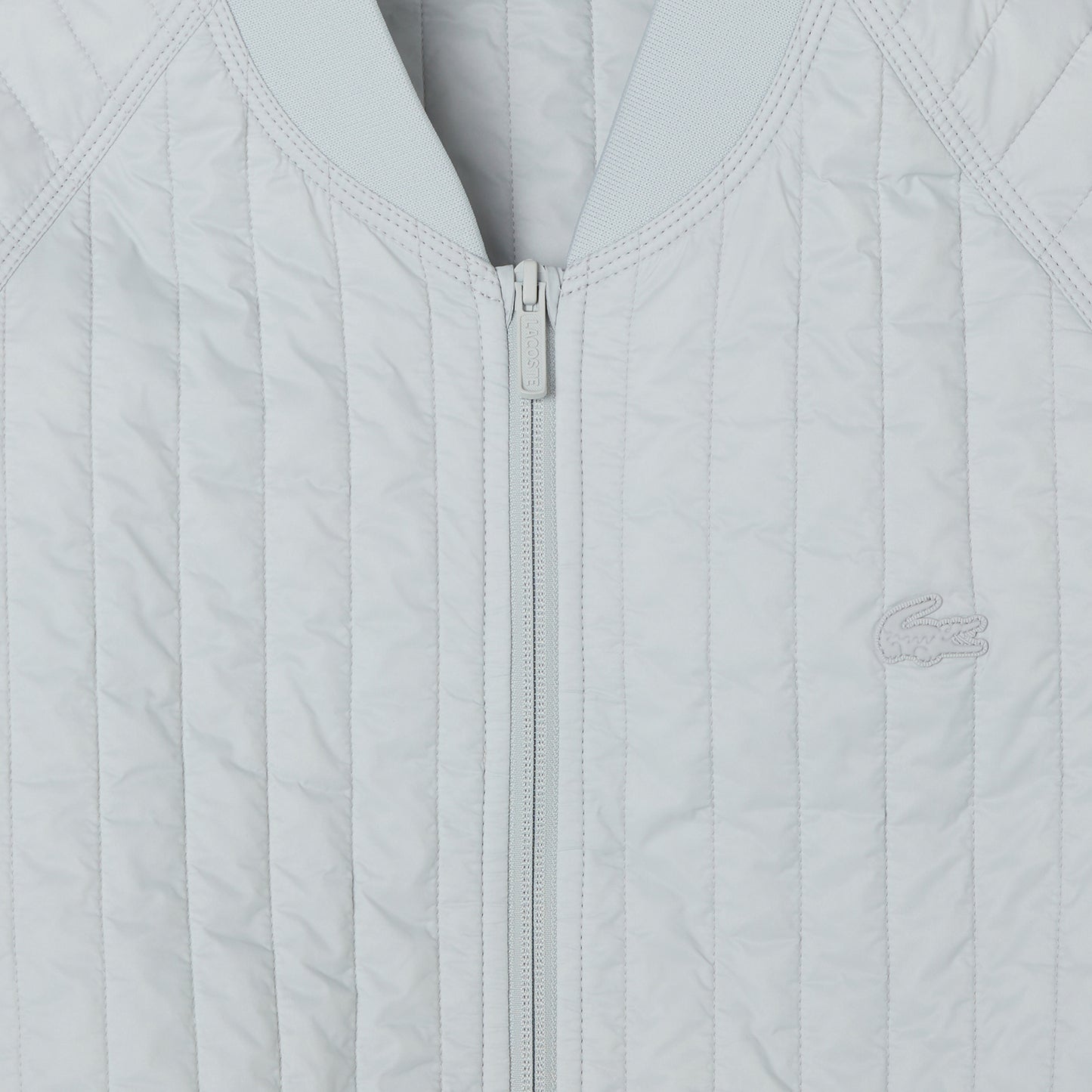 Lacoste Erkek Relaxed Fit Fermuarlı Gri Bomber Ceket