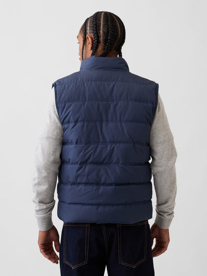 Mavi Relaxed Puffer Şişme Yelek