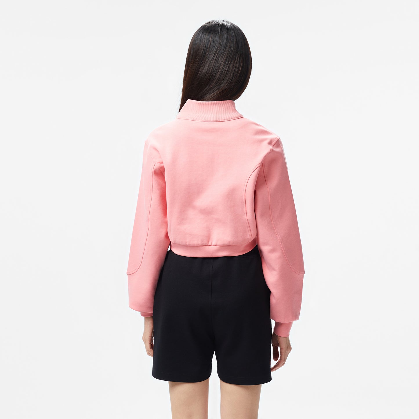 United4 Örme Crop Kadın Pembe Sweatshirt