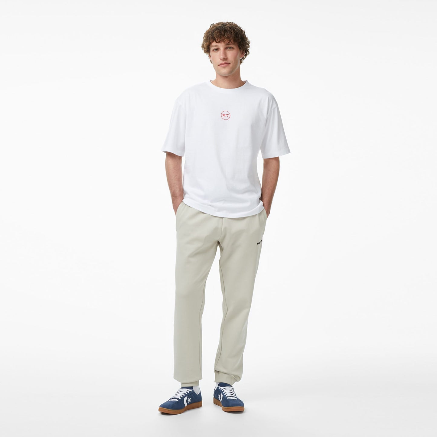 United4 Regular Fit Erkek Beyaz T-shirt