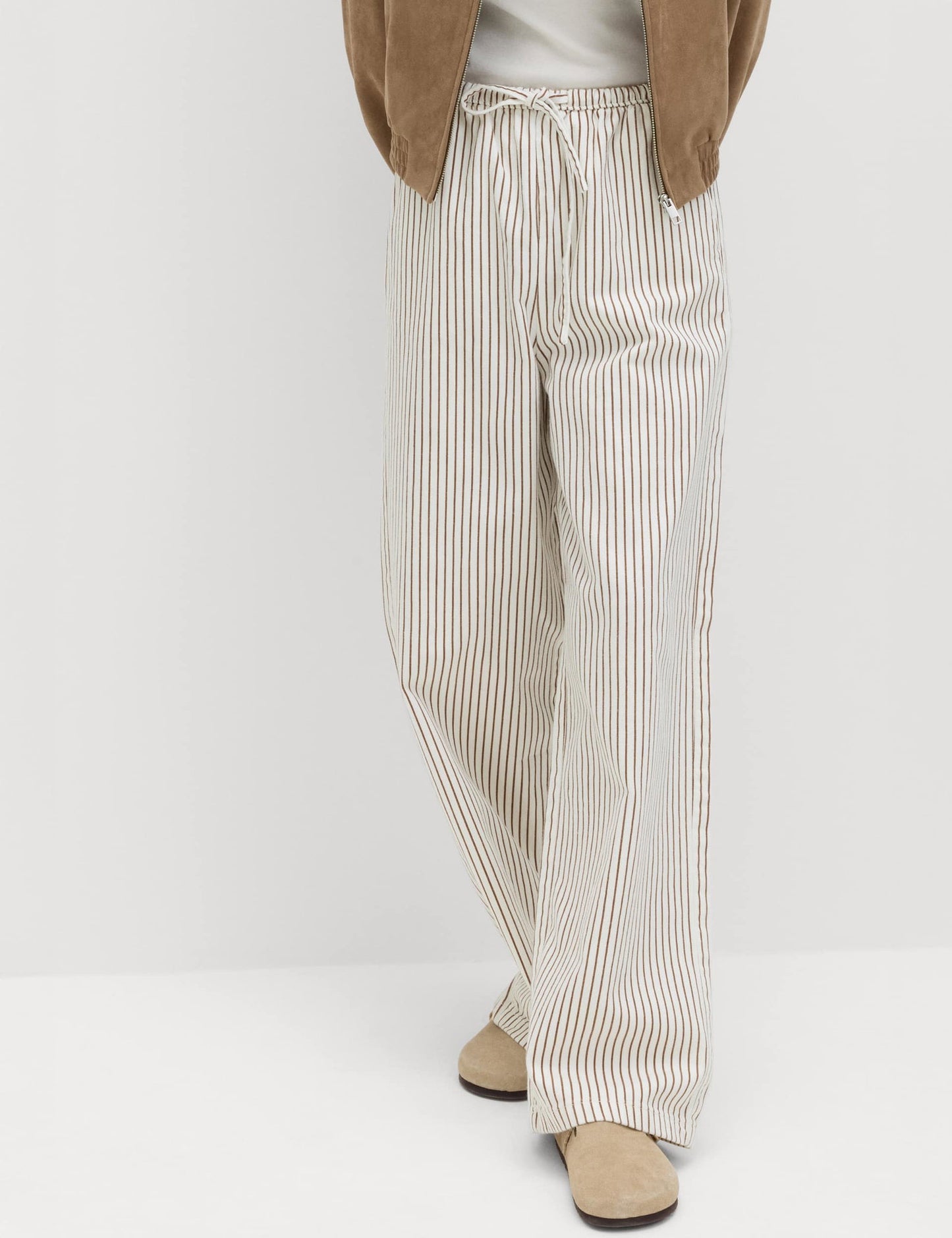 Denim Büzgülü Wide Leg Pantolon
