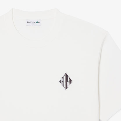Lacoste Erkek Classic Fit Bisiklet Yaka Beyaz T-shirt