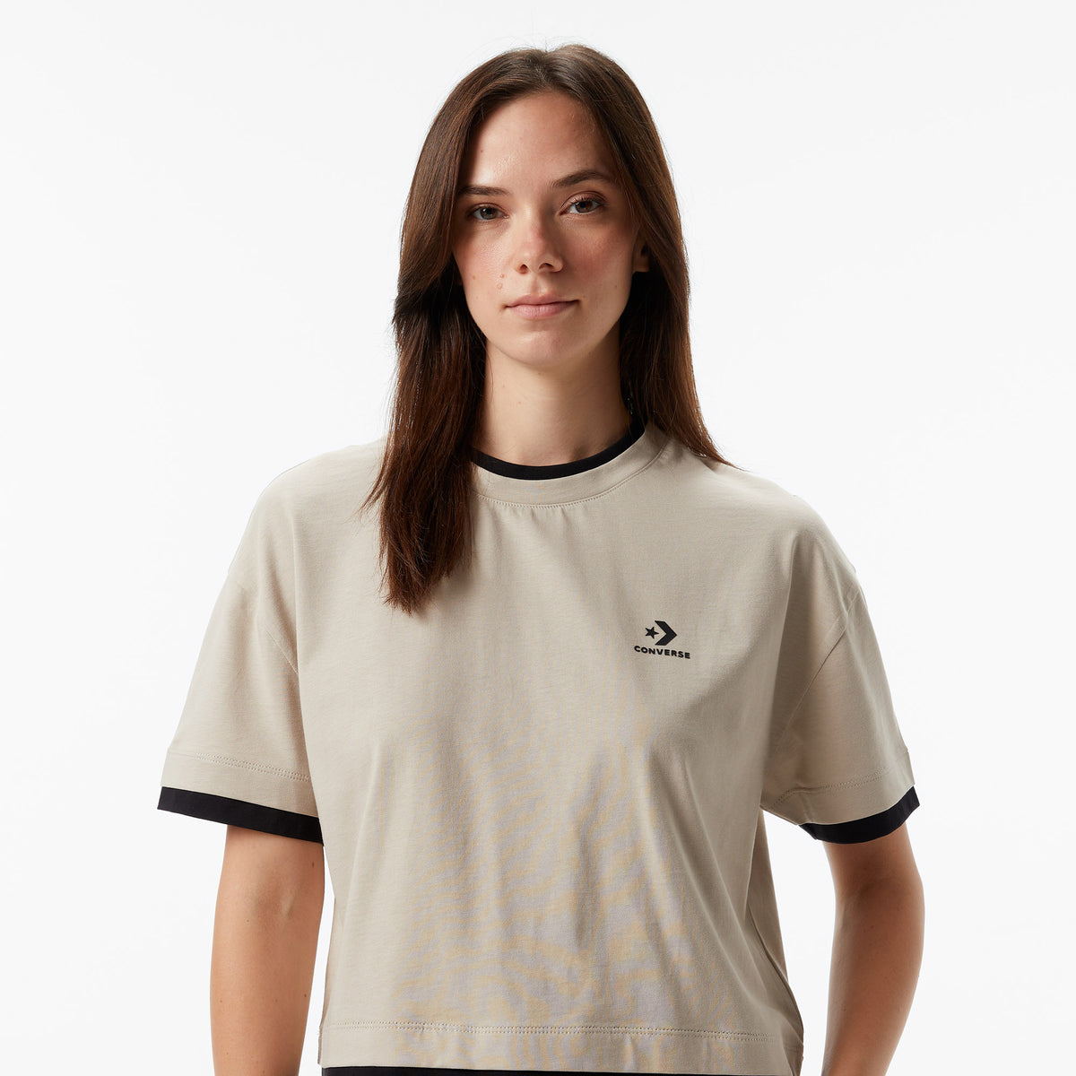 Converse Regular Fit Kadın Bej T-shirt
