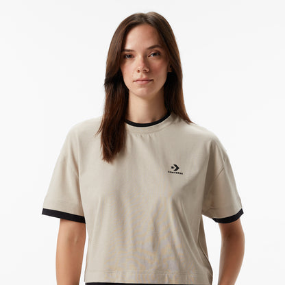 Converse Regular Fit Kadın Bej T-shirt