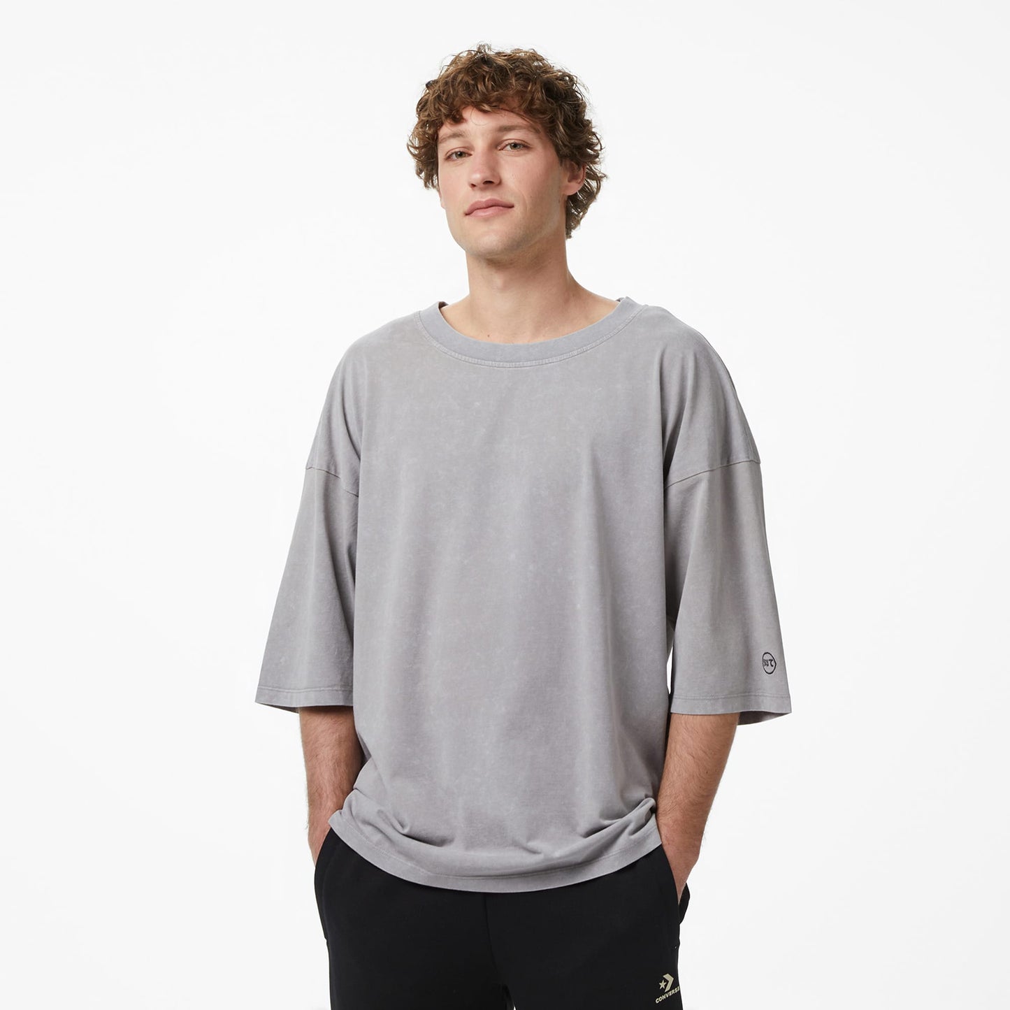 United4 Oversize Fit Erkek Gri T-shirt