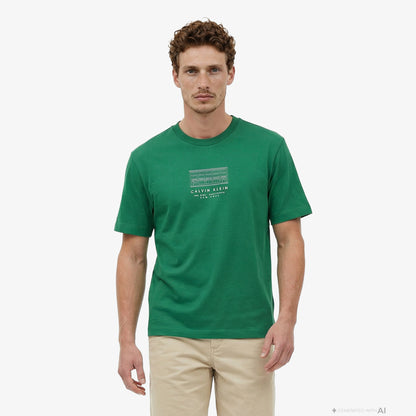 Calvin Klein 16s March Graphic Seasonal Erkek Yeşil T-shirt