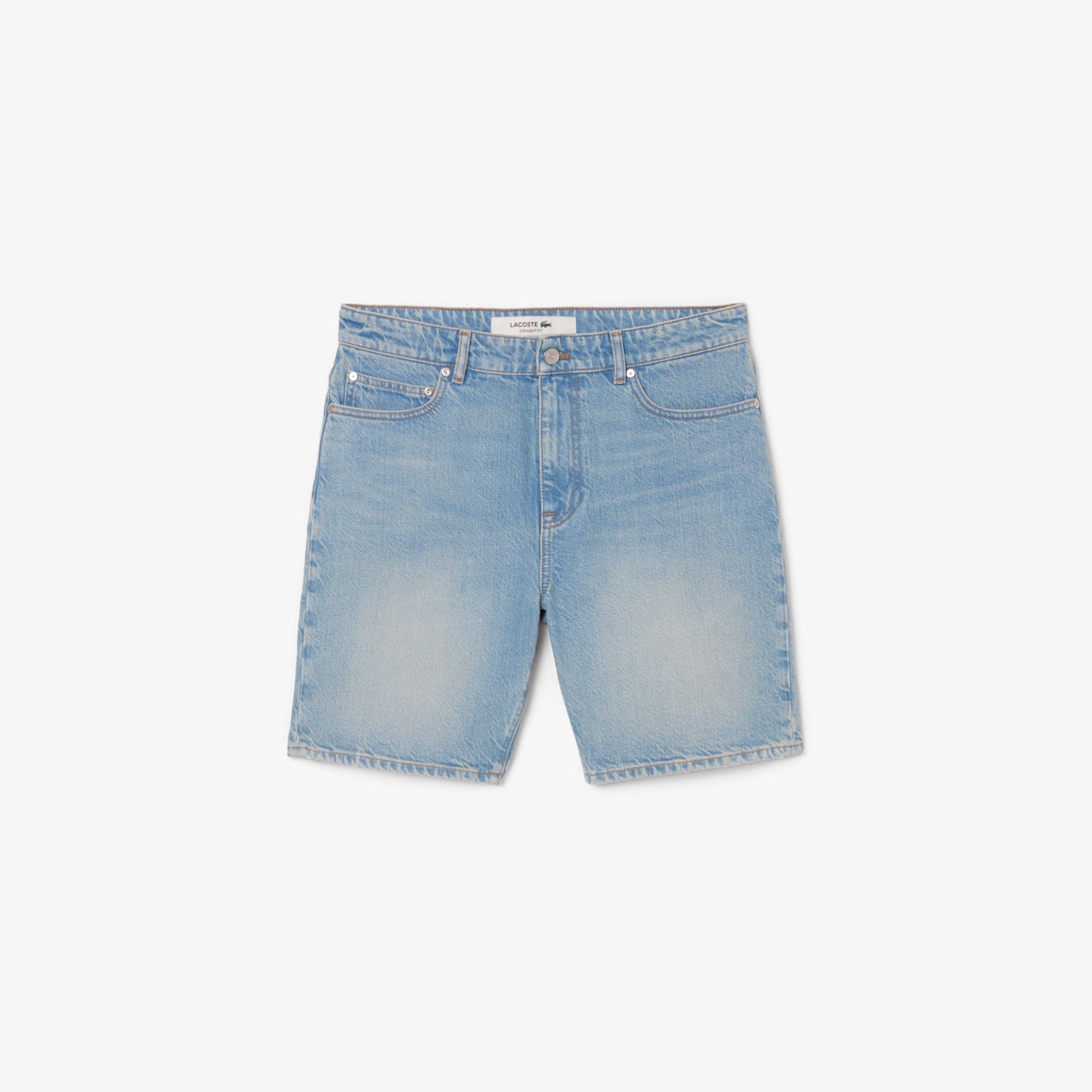 Lacoste Erkek Straight Fit Organik Pamuk Mavi Bermuda Şort