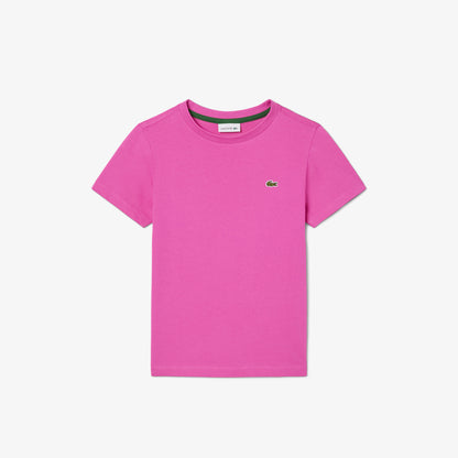 Lacoste Çocuk Bisiklet Yaka Pembe T-shirt