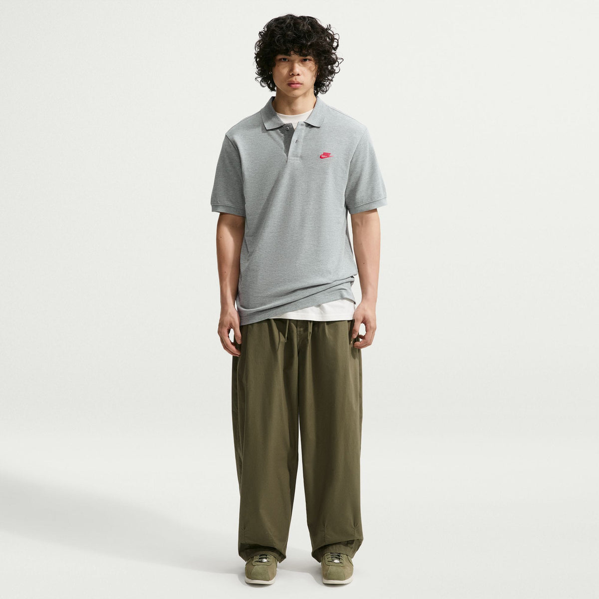 Nike Club Ss Pique Erkek Gri Polo