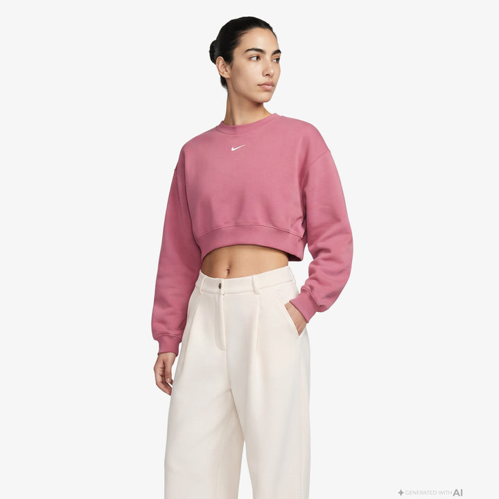 Nike Studio Fleece Kadın Kırmızı Sweatshirt