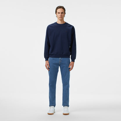 Lacoste Erkek Relaxed Fit Bisiklet Yaka Lacivert Sweatshirt