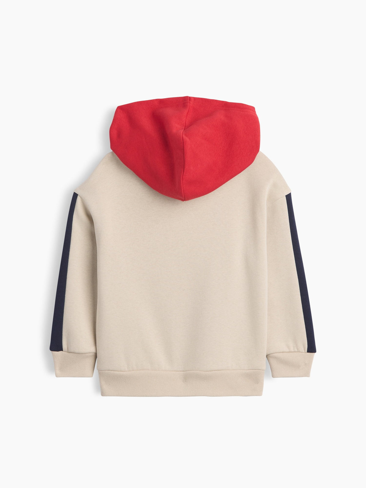 Bej Relaxed Colorblock Logo Sweatshirt
