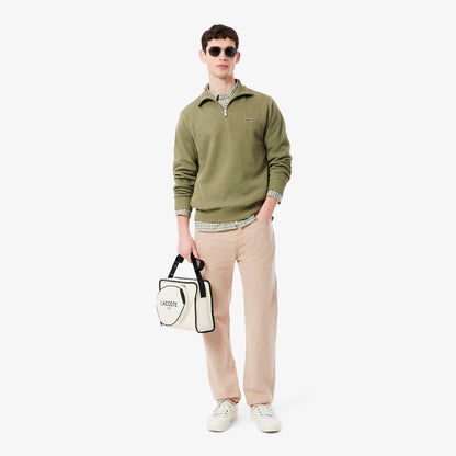 Lacoste Erkek Classic Fit Yarım Fermuarlı Haki Sweatshirt