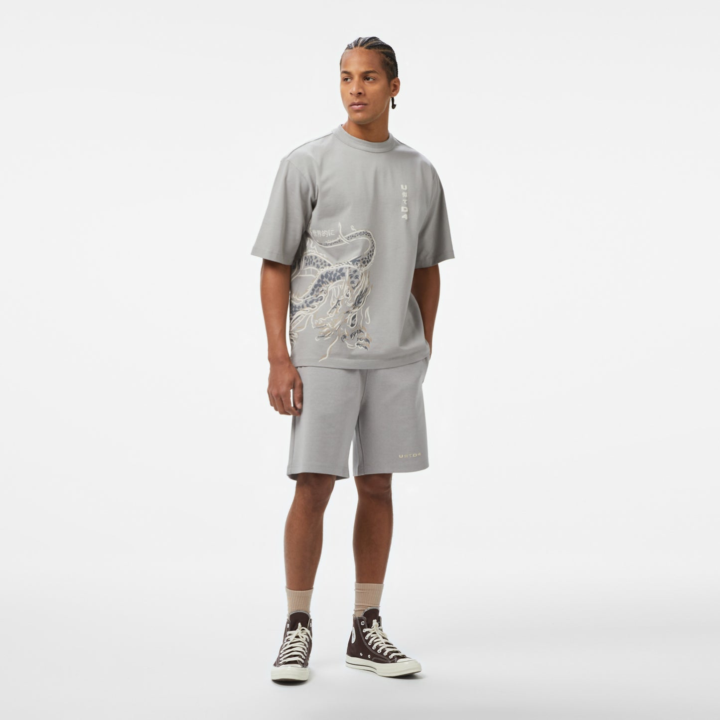 United4 Classic Erkek Gri T-shirt